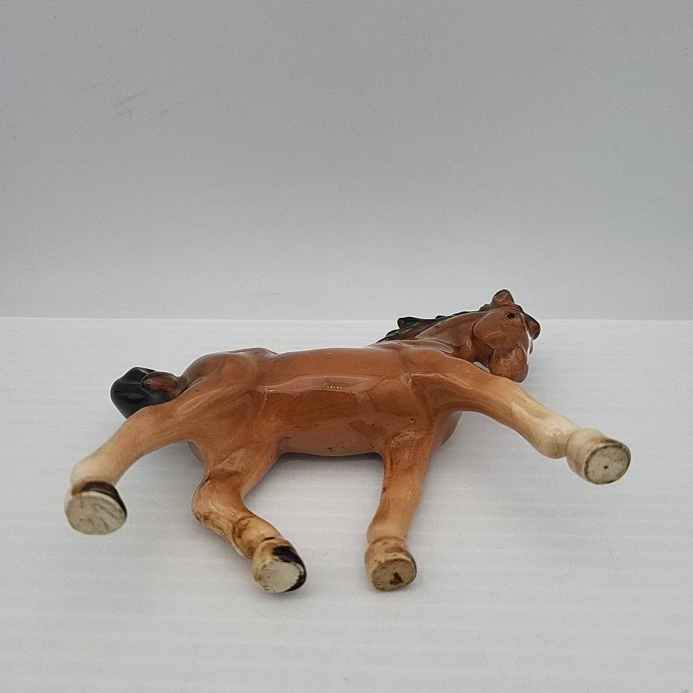 Ceramic Horse Pony Vintage Figurine Brown Western Rodeo Japan